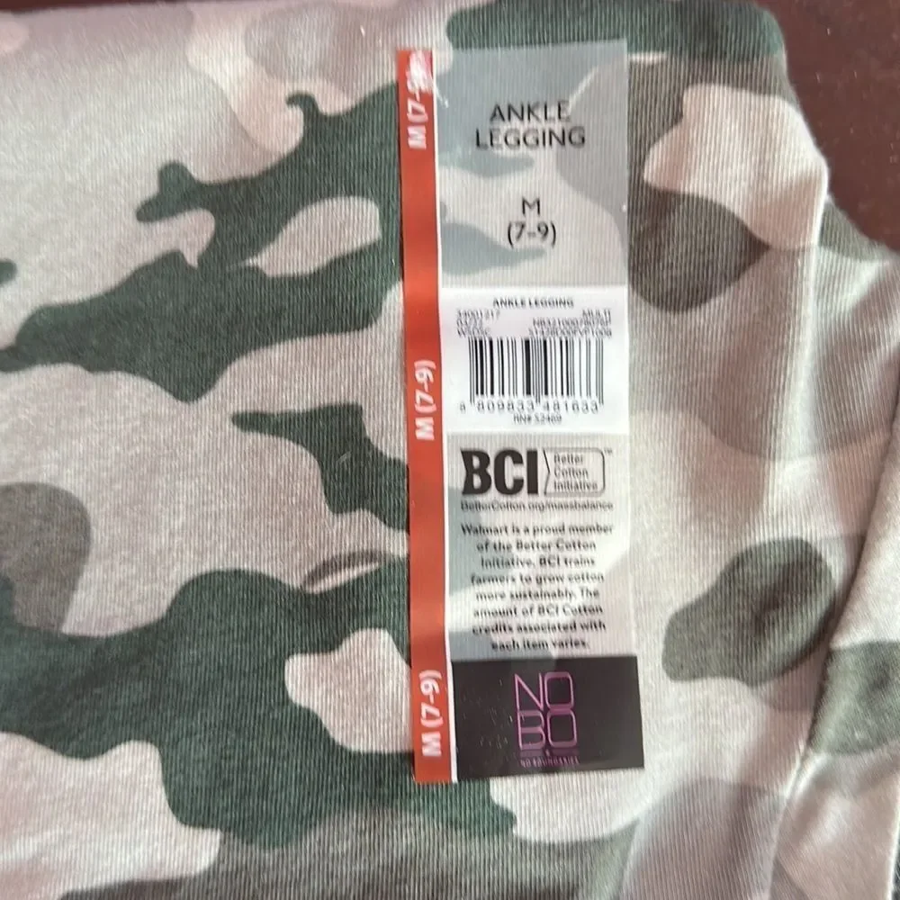 No Boundaries Camo Print Cotton Leggings Women’s Size M Ankle Length